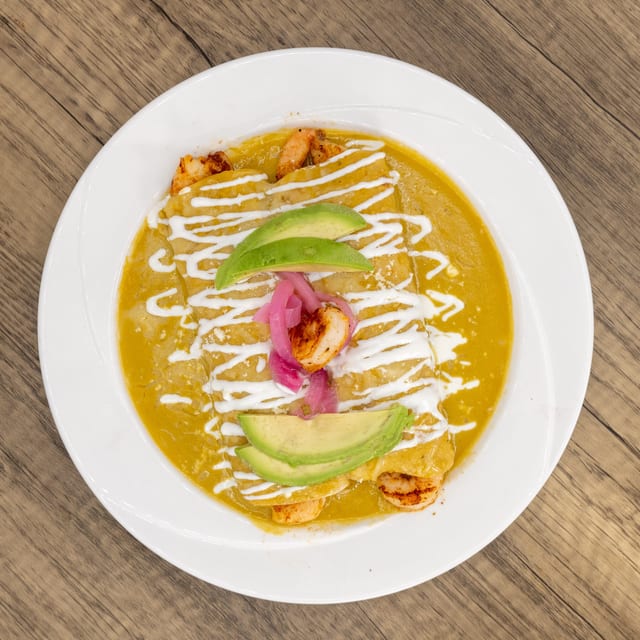 Shrimp Enchiladas.